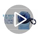 32 oz Plastic Water Bottle with Chug Lid, BPA-Free Blue