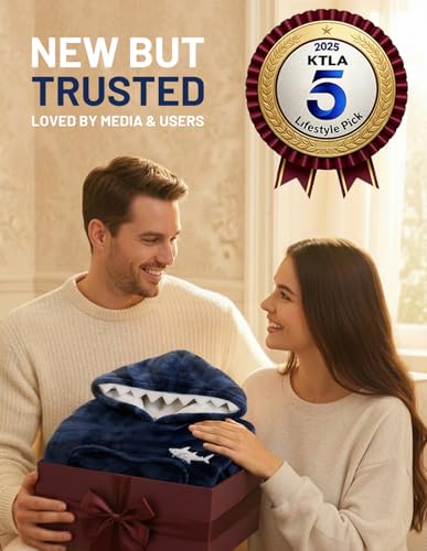 Wearable Blanket Hoodie with Giant Pocket & Phone Pouch - Cozy Flannel