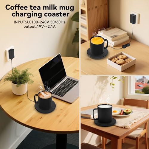 Cisain Black Charging Coaster for Smart Mug 2 & 1 with Temperature Control – Replacement Power Cord