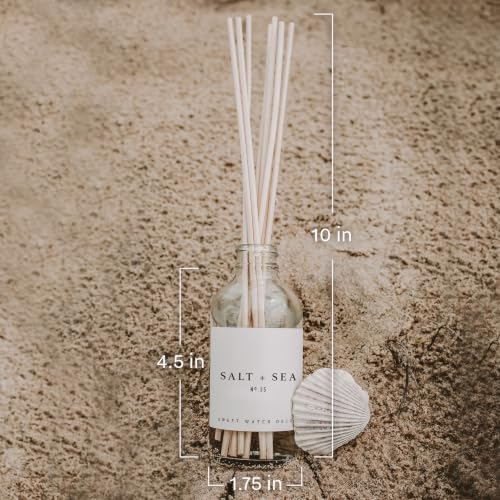 Sea Salt Citrus & Musk Amber Reed Diffuser Set - Non-Toxic Home Fragrance