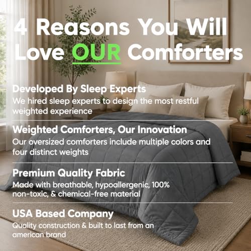 King Size Heavy Weighted Comforter 40lb | Ultra Soft & Breathable