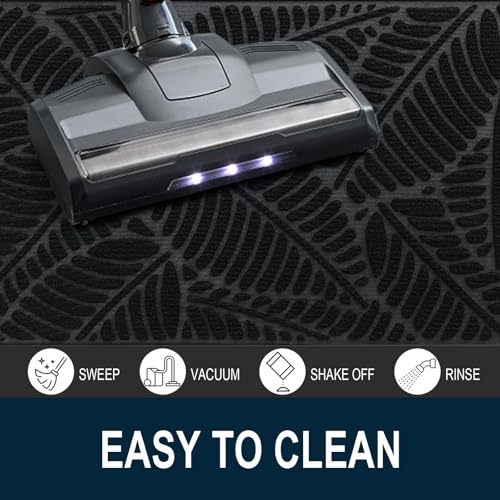 Waterproof Front Doormat, Non-Slip Natural Rubber Door Mat 29.5x17 Inch