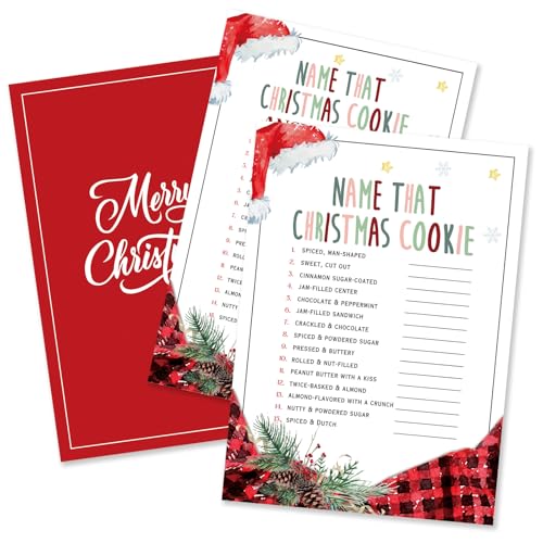 Name That Christmas Cookie 30 Card Party Game by QWYBP, Variation: THIS listing: Name That Christmas Cookie