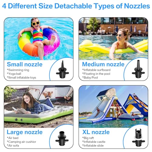 Electric Air Pump for Inflatable Gym Mats - 500W, 4 Nozzles