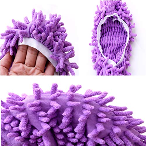 Reusable Microfiber Mop Slippers & Shoe Covers - 5 Pairs Floor Cleaning Socks