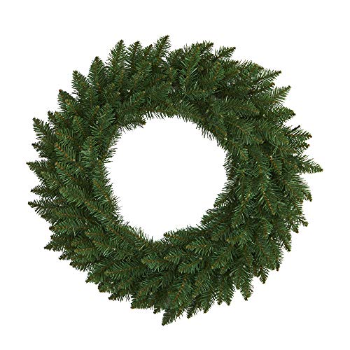Artificial Pine Wreath with 35 LED Lights - 24 Inch Holiday Decor