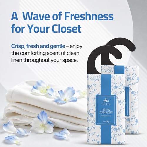 12 Pack Hanging Closet Deodorizer - Long Lasting Fresh Linen Scented Sachets