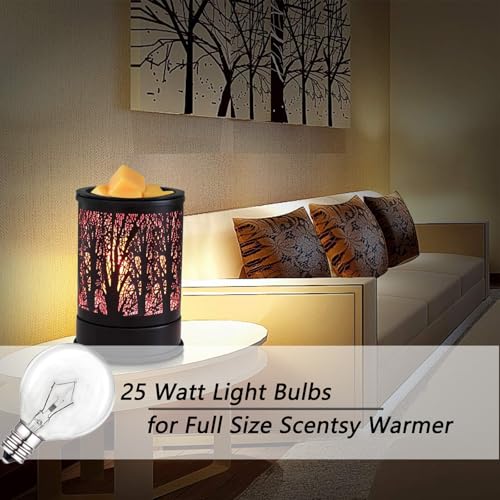 25W Wax Warmer Replacement Bulbs - E12 Candelabra Base, 6 Pack