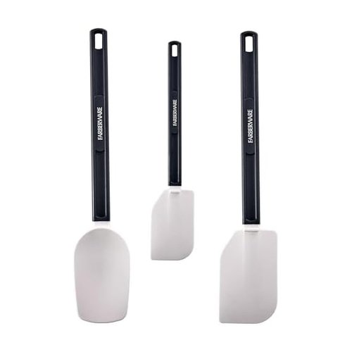 FARBERWARE Pro 3 Piece Silicone Spatula Set, 13.5 and 10 inch NSF Certified Cooking Tools