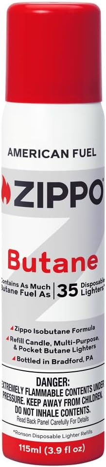 Zippo Butane Fuel - Premium Lighter Fuel for Reliable Performance | 4.75 oz Can
