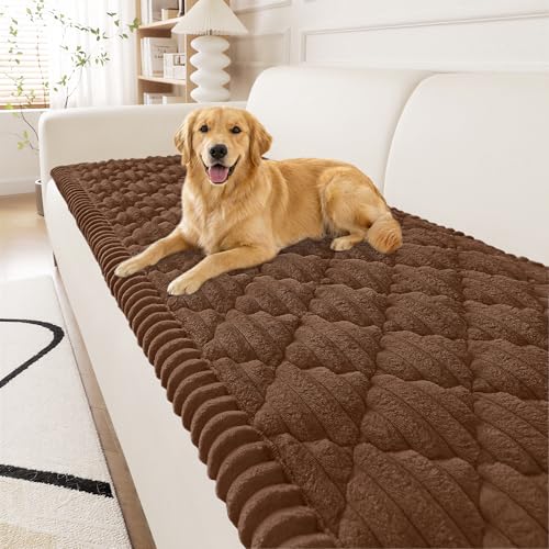 Non-Slip Pet Couch Cover - Washable Soft Flannel Sofa Protector Pad