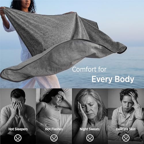 Bedsure Full Size Cooling Blanket 80"x90" for Hot Sleepers, Dark Grey