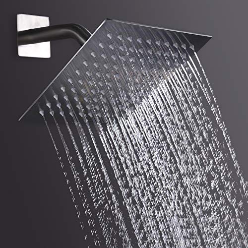 8-Inch Stainless Steel Rainfall Shower Head - High Pressure Square Design