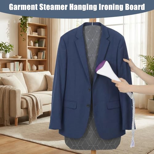 Hanging Ironing Pad and Steam Ironing Board with Protective Glove