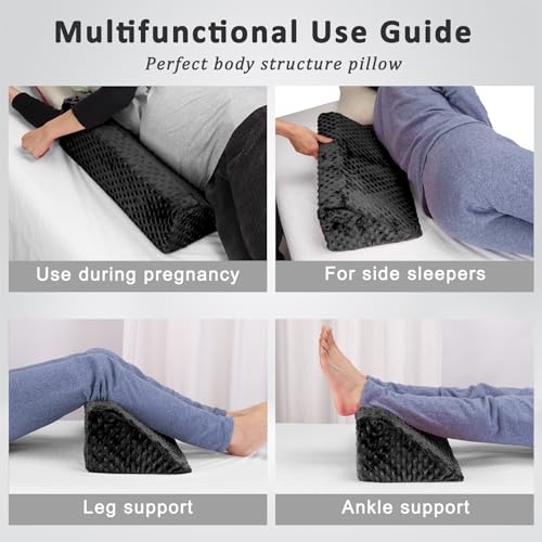 Ergonomic Wedge Pillow for Side Sleeping - Non-Slip Foam Support