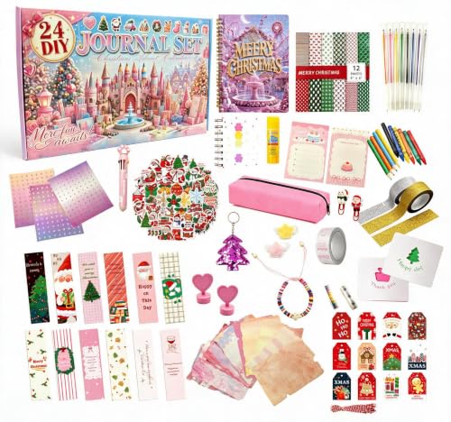 Pink Teen Girls DIY Advent Calendar 2026 - 24 Day Christmas Craft Kit