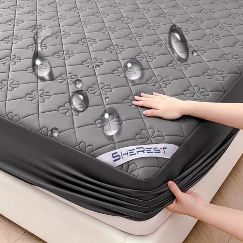 100% Waterproof Queen Mattress Protector - Noiseless, Soft & Deep Pocket