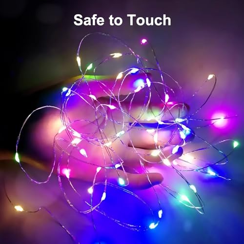 ZGWJ Fairy Lights Battery Operated 12 Pack 20 LED 7ft Waterproof USB-Optional Colorful String Lights with 3 Modes