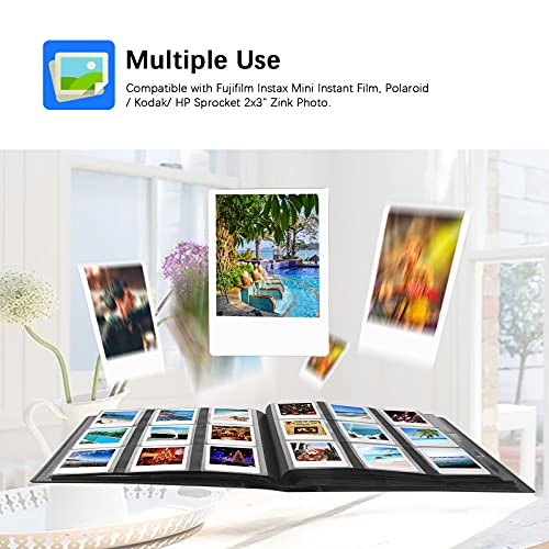 432-Pocket Photo Album for 2x3 Instant Photos and Trading Cards, Black