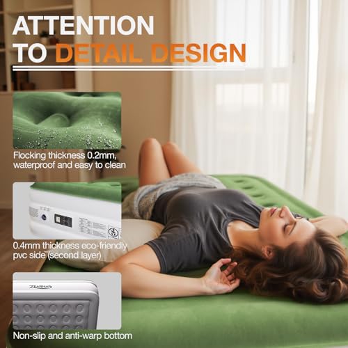 Twin Air Mattress with Built-In Pump - 18" Inflatable Blow Up Bed