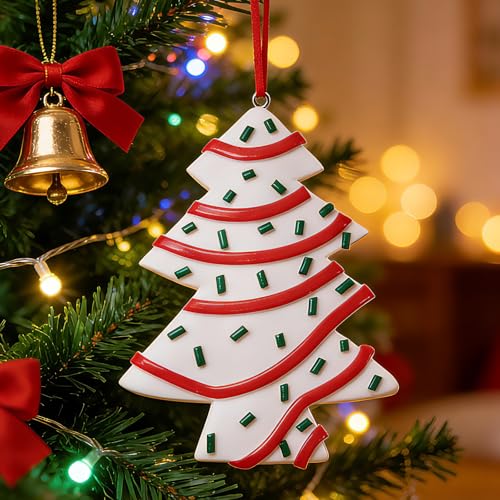 Lulupia Christmas Tree Cake Ornament - Food-Inspired Holiday Decor with Gift Box