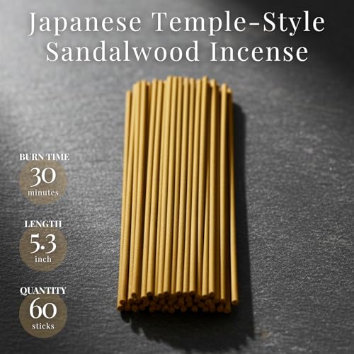 Premium Japanese Sandalwood Incense Sticks - Handcrafted Natural Aroma