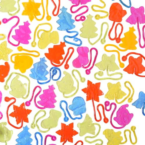 50PCS Christmas Sticky Hands Toys Kids Party Favors Stretchy & Squishy Stocking Stuffers