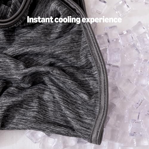 Cooling Blanket for Hot Sleepers - Twin XL Reversible Throw, Dark Gray