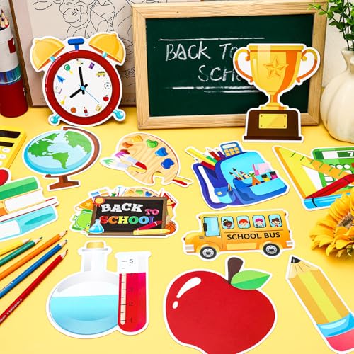 60-Piece Back to School Bulletin Board Cutouts with 150 Glue Points