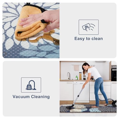 2-Piece Anti-Fatigue Kitchen Mat Set, Cushioned Waterproof Standing Floor Rugs