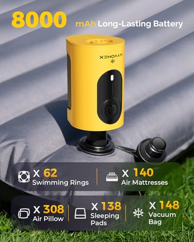 Portable Air Pump for Inflatables - 8000mAh Fast Inflator