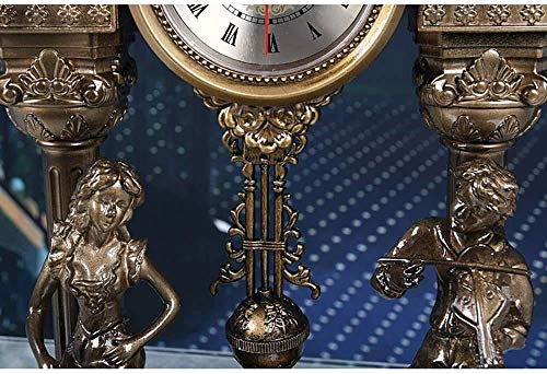 Vintage Resin Mantle Clock - Nordic Antique Style Silent Desk Clock