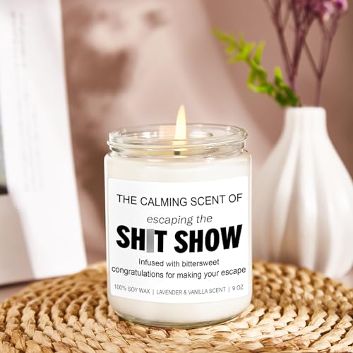 Funny Coworker Leaving Gift Scented Soy Candle - Lavender Vanilla (9oz)