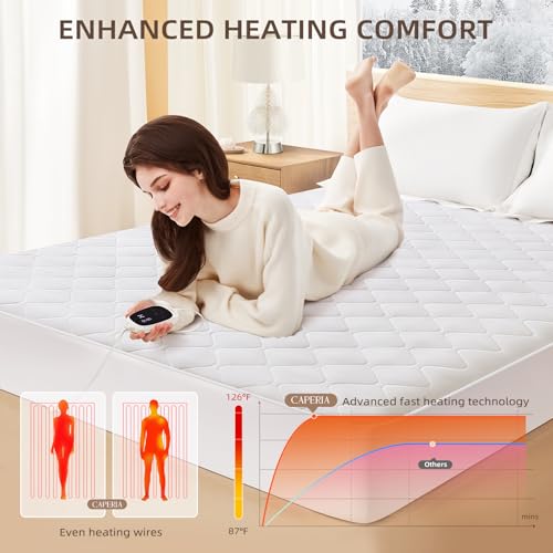 Heated Mattress Pad with Multi-Zone Control - Queen Size 60''x80''
