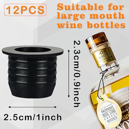 12 Pack Liquor Pour Spouts for Large-Neck Bottles, Suitable for Olive Oil & Spirits