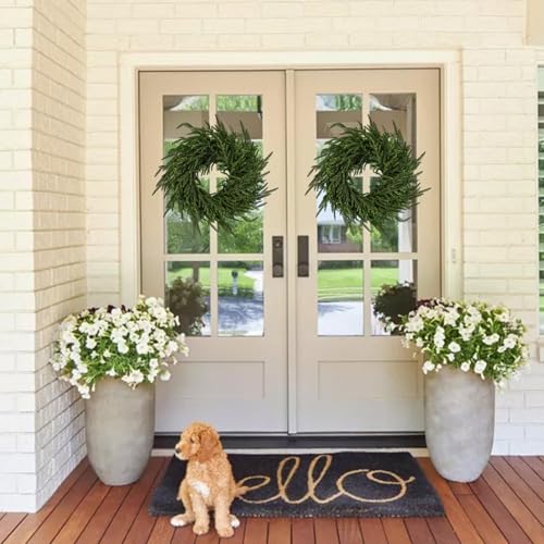 24-Inch Artificial Norfolk Pine Wreath for Front Door Holiday Decor