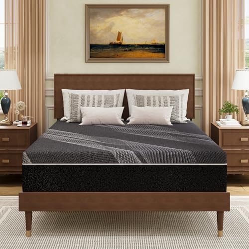 10-Inch Queen Size Gel Memory Foam Mattress - Medium-Firm Cooling Support