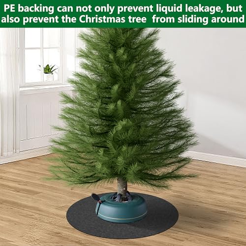30-Inch Christmas Tree Stand Mat - Non-Slip Felt Floor Protector