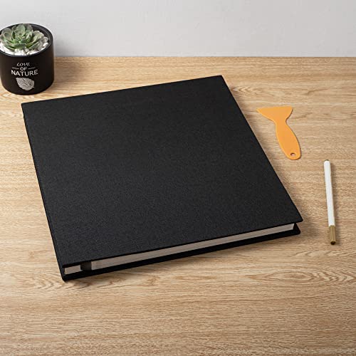 Large Self-Adhesive Scrapbook Photo Album with Linen Cover, 40 Pages