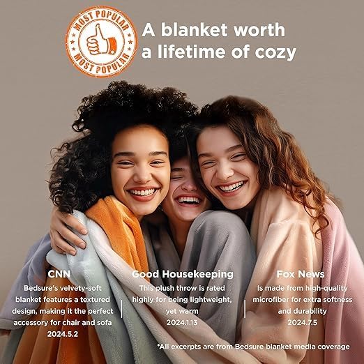 Skiennix Fleece King Size Blanket - Soft, Lightweight Plush in Light Blue | Cozy Microfiber Throw (39.4" × 59.1")