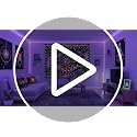 Blacklight Sun and Moon Tapestry - UV Reactive Glow Wall Hanging (40" x 30")