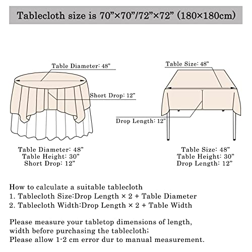 Gold Tablecloth 72x72 Square Sequin Cover for Wedding Party Decoration