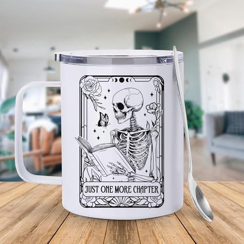 Book Skeleton Mug - Book Lover Gift for Halloween & Christmas - Variation of BookSkeleton