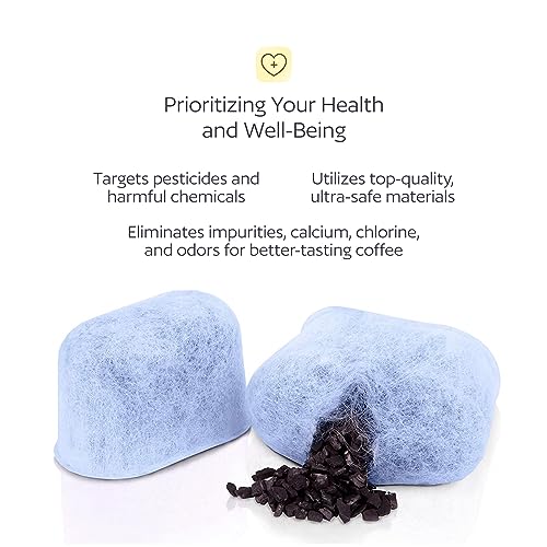 Activated Charcoal Coffee Maker Water Filter Replacements (12-Pack)
