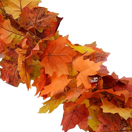 3 Pack Artificial Fall Maple Leaf Garland - 5.9ft Autumn Hanging Vines