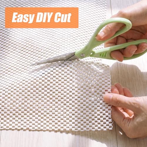 Non-Slip Rug Pad 6x9 Ft - Anti-Slip PVC Carpet Gripper for Hardwood Floors
