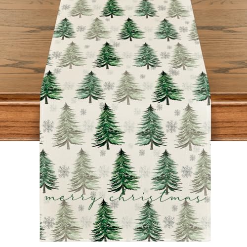 Artoid Mode 13 x 48 Inch Christmas Table Runner – Green