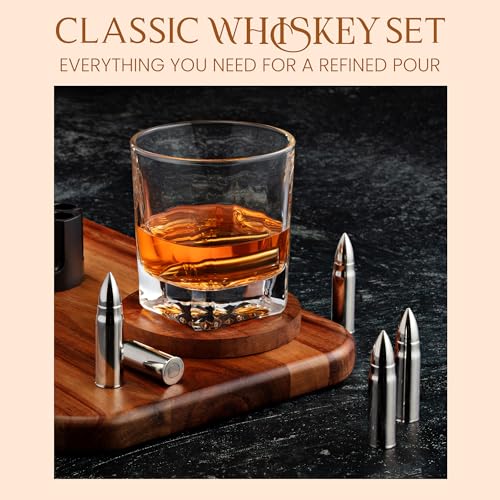 Premium Stainless Steel Whiskey Stones Set with Gift Cylinder – Non-Melting Chilling Cubes for Spirits