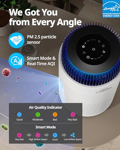 Coway Airmega 100 White Air Purifier for Up to 810 sq.ft. HEPA & Carbon Filter