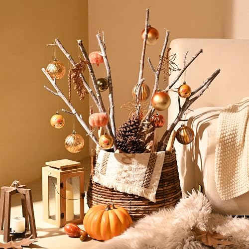 DecorbyHannah 81ct Shatterproof Hanging Fall Ornaments for Thanksgiving & Home Decor